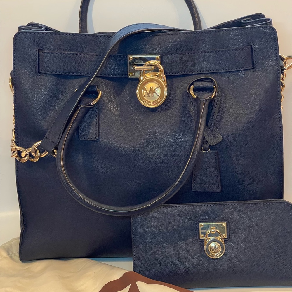 MICHAEL KORS HAMILTON BAG & WALLET SET - Picture 2 of 14